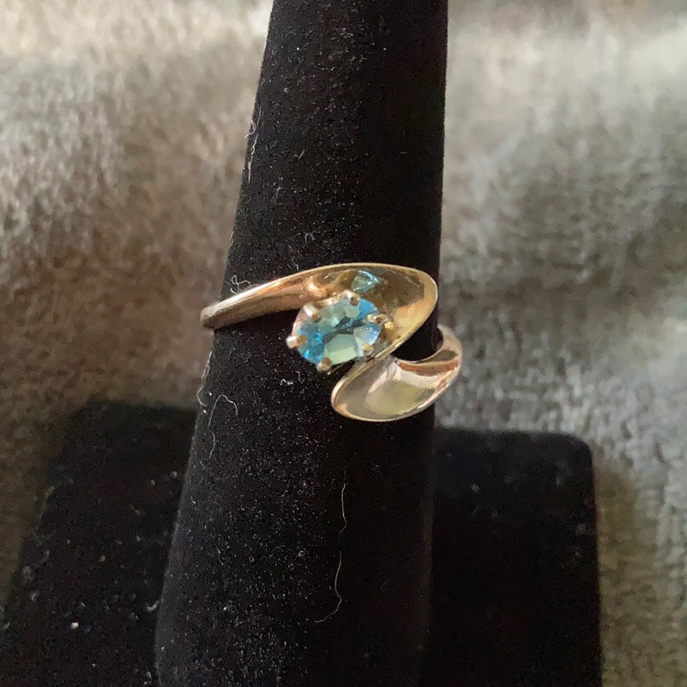 Sterling silver and Blue Topaz Ring